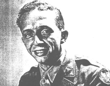 A black and white image of Ben WEbster