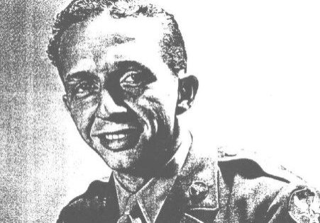 A black and white image of Ben WEbster